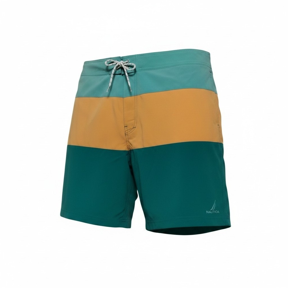 Nautica Men's XXL Colorblock Board Shorts Swim Trunks 8.5" Inseam NWT